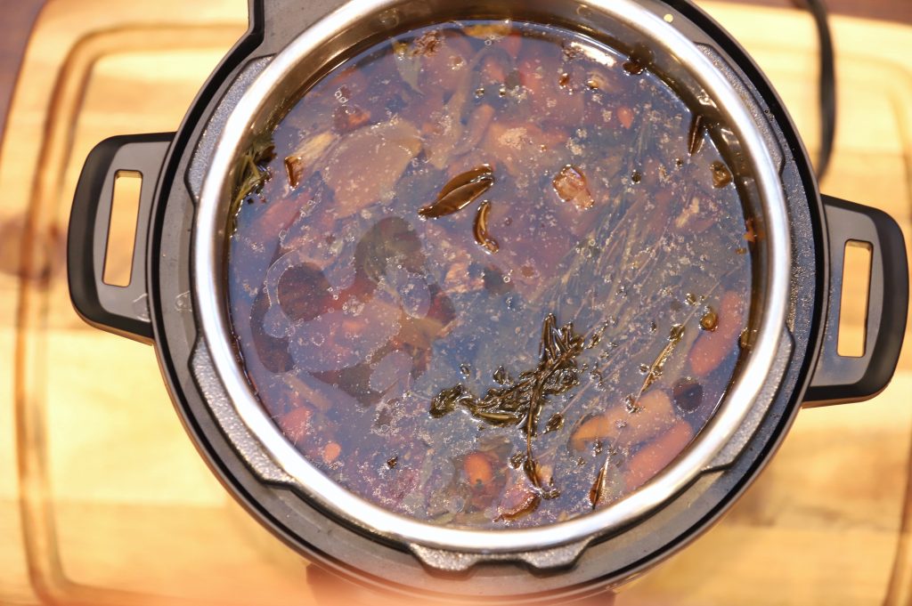 bone broth finished in instant pot