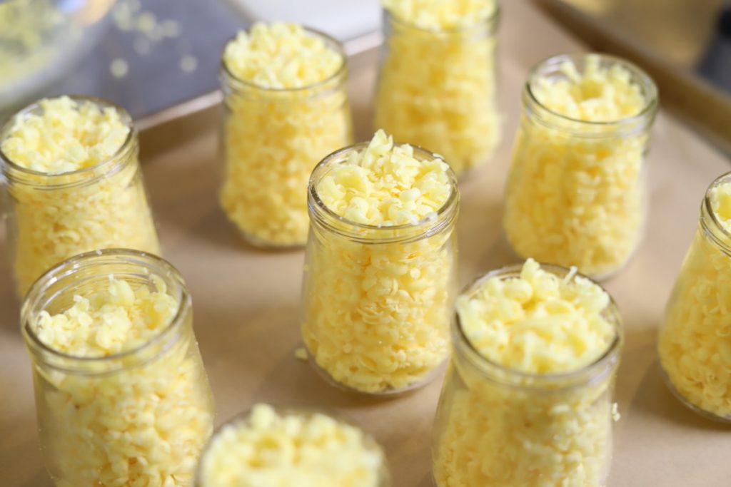 jars filled with beeswax
