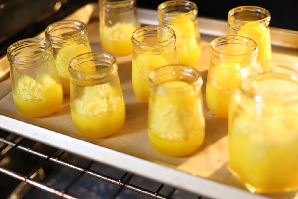 wax melting in jars for candles