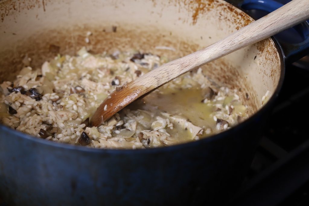 making risotto